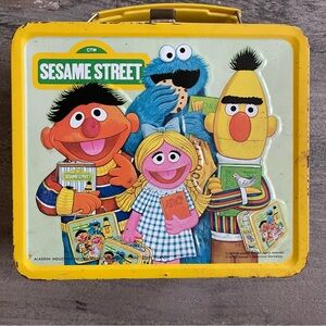 Vintage Sesame Street Yellow Lunchbox for Kids #1500